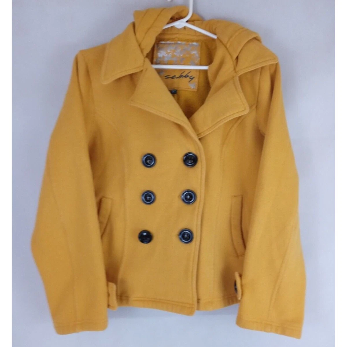 Women's mustard deals yellow peacoat