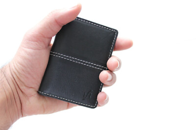 StarHide RFID Echtleder Kredit-/Visitenkartenhalter Geldbörse Etui 5001 schwarz