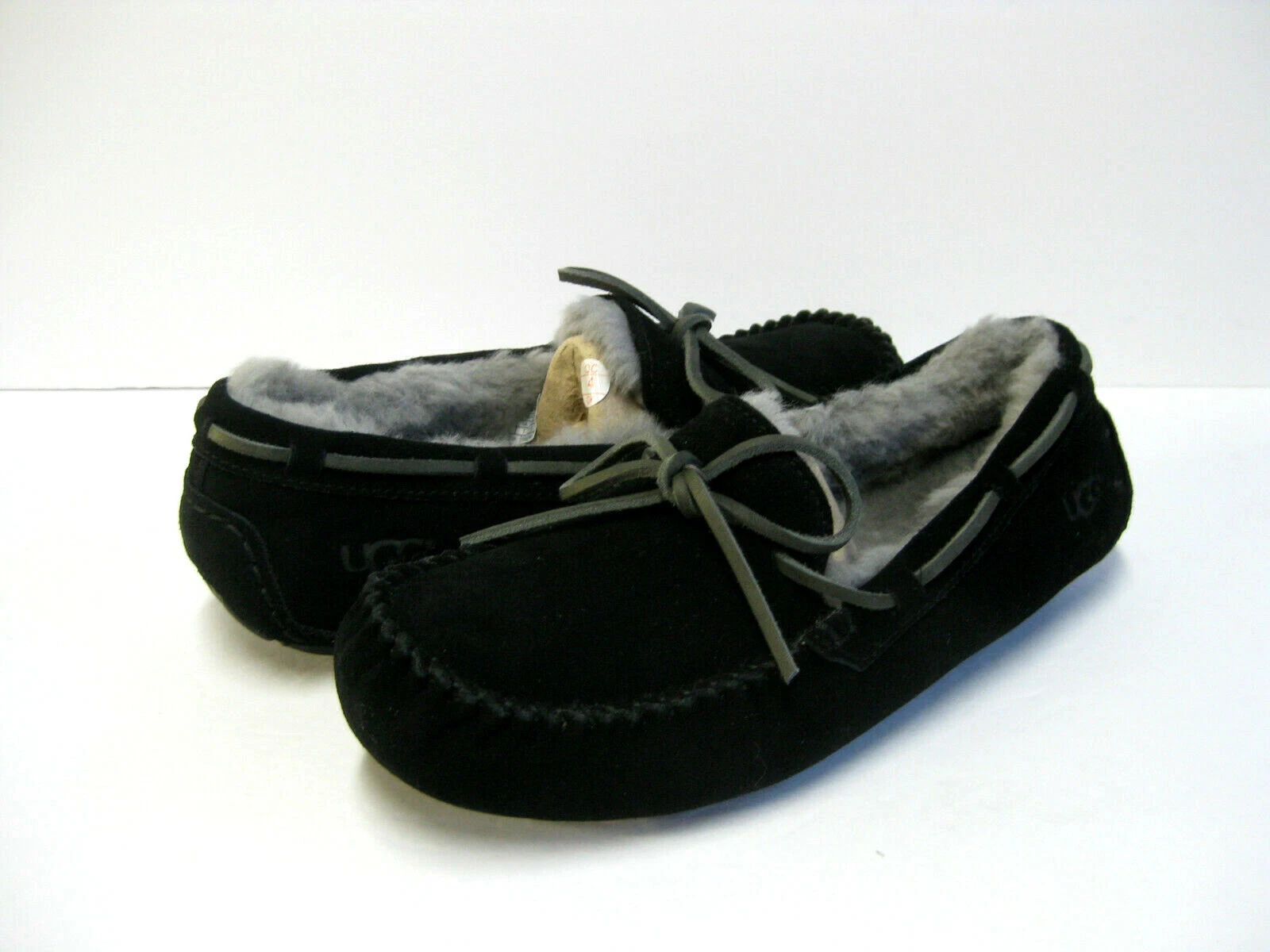 UGG OLSEN PANTOFOLE UOMO CAMOSCIO NERO US 8 UK 7 EU 41