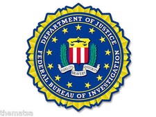 4" FBI FEDERAL BUREAU OF INVESTIGATIONS CAR BUMPER DECAL STICKER MADE IN USA