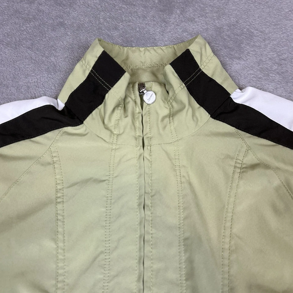 Chaqueta cortavientos vintage Y2K Nike para mujer abrigo de lluvia mediano forrado cremallera completa Foto 4 de 4