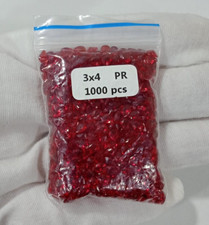 Simulated Garnet 3 x 4mm Pear Excellent Cut Loose Stone 2 Pcs For Earring 6
