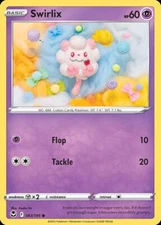 Pokemon Swirlix (83/219) Silver Tempest LP REVERSE HOLO