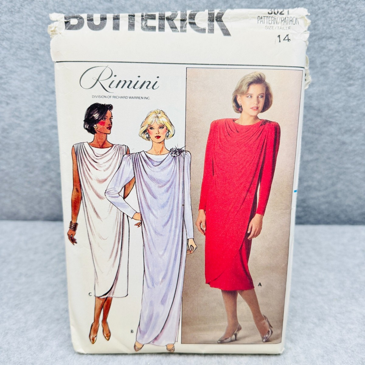 Butterick 3021 Straight Dress with Draping Evening Wear Misses Size 14 Pattern | eBay Butterick 3021 Straight Dress with Draping Evening Wear Misses Size 14 Pattern | eBay