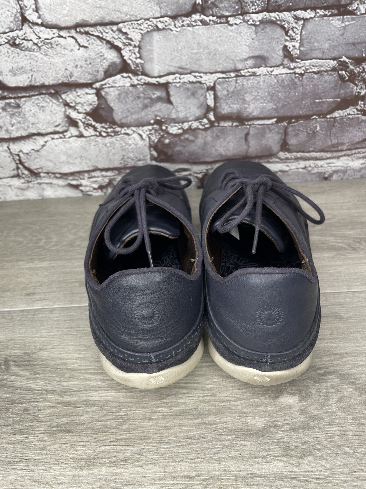 SAOLA Scarpe derby UGG Energ blu in pelle Cali Wingtip da uomo taglia 8 5 M US 41 5EU 1090413