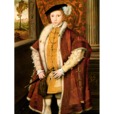 Scrotts Portrait Edward Vi Tudor England 1546 Leinwand Wandbild Kunstdruck Poster