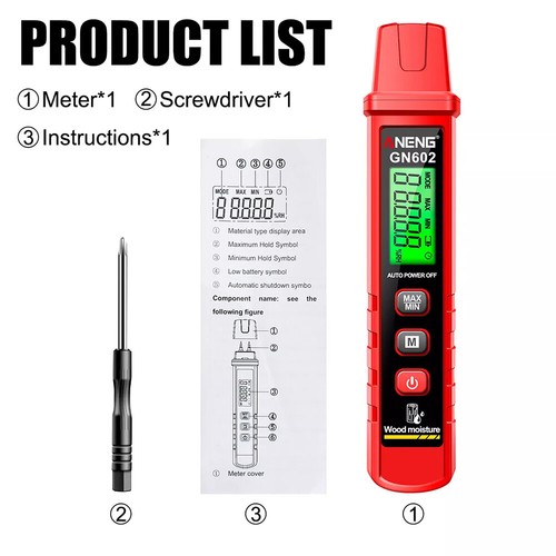 Digital Moisture Damp Detector Humidity Tester Wood Wall Concrete LCD Meter 1PC - Picture 8 of 15