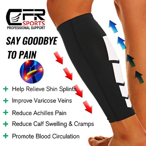 Compression Calf Sleeve Sports Running Leg Foot Support Brace Shin Sports Socks - Picture 3 of 16