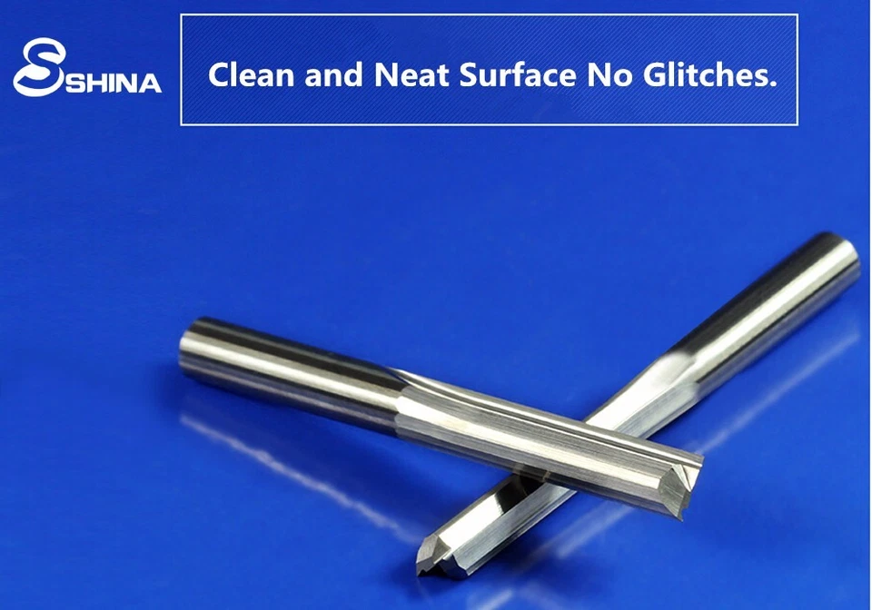 5x 6mm 1/4" Double Flute Straight Slot CNC Router Bits Tungsten Carbide 6*22mm - Image 4 of 4