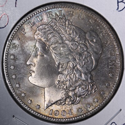 1904-O Morgan Silver Dollar CHOICE BU *UNCIRCULATED* MS TONED E194 WMM