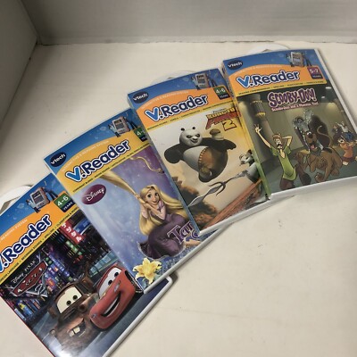 vtech V.Reader Interactive E-Reading Cartridge Tangled KF Panda 2 Cars Scooby Do