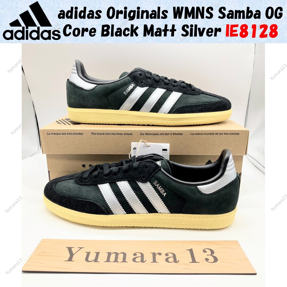 adidas Originals WMNS Samba OG Core Black Matt Silver IE8128 adidas Originals WMNS Samba OG Core Black Matt Silver IE8128