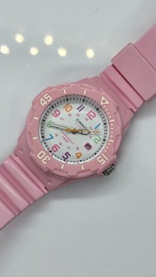 Casio LRW200H-4B2 Women's Pink Analog Watch Multi Colors 100M WR with Date New