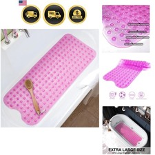 Bathtub Mats for Shower Tub Non-Slip Bath Mat 39 x 16 Inch Extra Long Shower ...