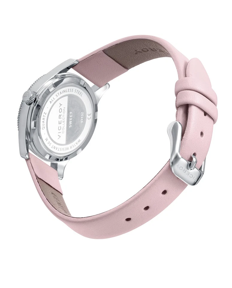 Reloj Viceroy Niña 41132-04 Piel Rosa Esfera Blanca + Pulsera Regalo - Imagen 2 de 4