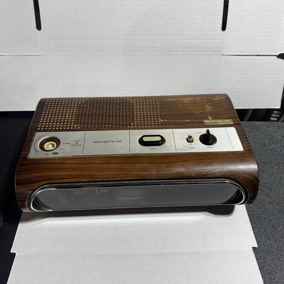 T Works Rc Panasonic Weather FM/AM Flip Alarm Clock Model RC-6236 Works, Please ...