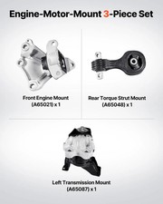 Engine Motor Mount and Transmission Mount Kit Replacement, Set of 3, Compatible
