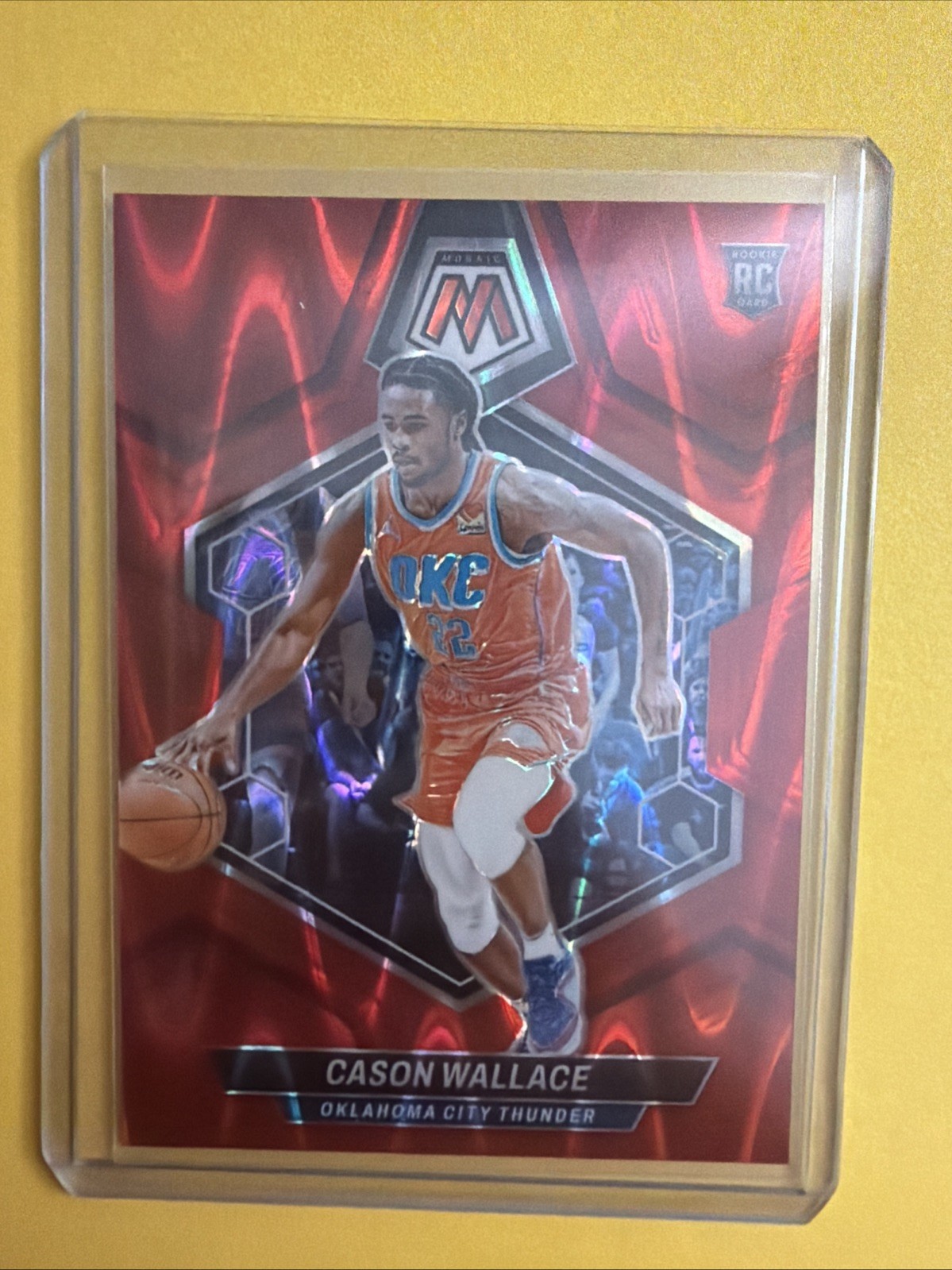 2023-24 Panini Mosaic - Rookies Cason Wallace #218 Red Seismic Prizm /299 (RC)