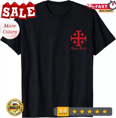 Deus Vult Jerusalem Cross Order of the Holy Sepulchre Knight T-Shirt