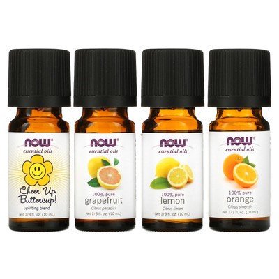 Solutions, Put Some Pep in Your Step, Uplifting Essential Oils Kit, 4 Bottles,