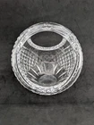 Vtg Waterford Diamond Line Vase Basket Orb Crystal  Round 4. 5"