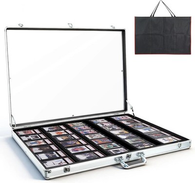 34''x22'' Premium Trading Card Display Case with Alloy Lock & Anti-Wear Surface