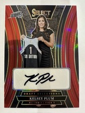 2025 Panini Select WNBA KELSEY PLUM AUTO DRAFT SELECTIONS RED /99 Sparks Stars!!