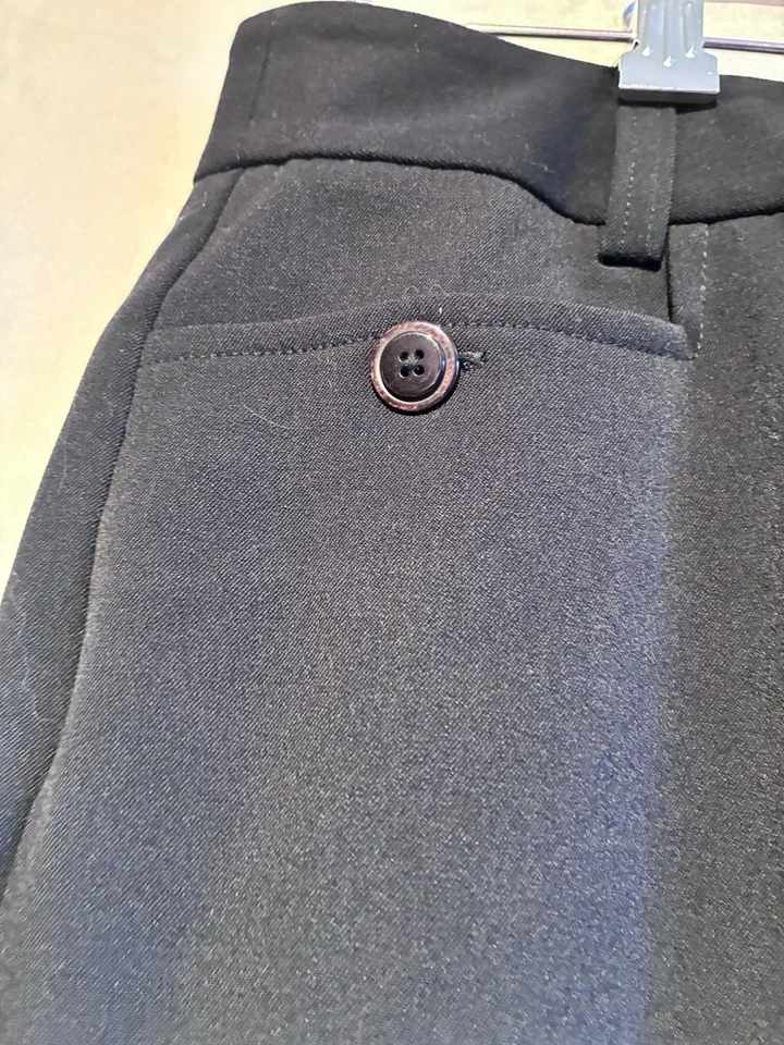 Pantalones de vestir negros para mujer Rafaella talla 12 pierna recta elásticos trabajo carrera Foto 2 de 4