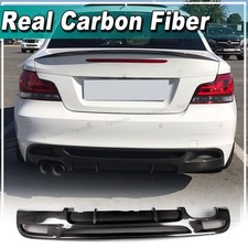 Fit For BMW E82 125i 135i M Sport 2007-13 REAL CARBON Rear Bumper Lip Diffuser