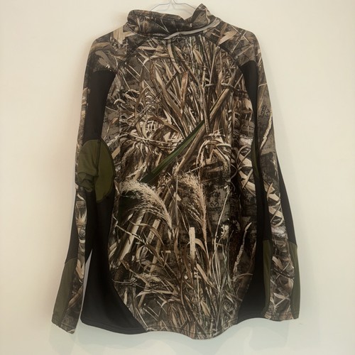 Drake Men's Waterfowl 1/4 Zip Camo Pullover Fleece Lined Size XL - Picture 2 of 6