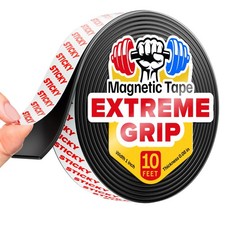 Super Sticky Magnetic Tape 10 feet x 1 inch - Stong Magnet Strip with Adhes...