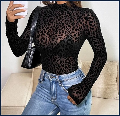 Lace Bodysuit Woman Spring and Summer 2026 Printed Sexy Slim Fit Tight