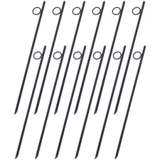 Rebar stake with loop 12pcs Grip Rebar 3/8x 18 Inch Steel Durable Heavy Duty Ten