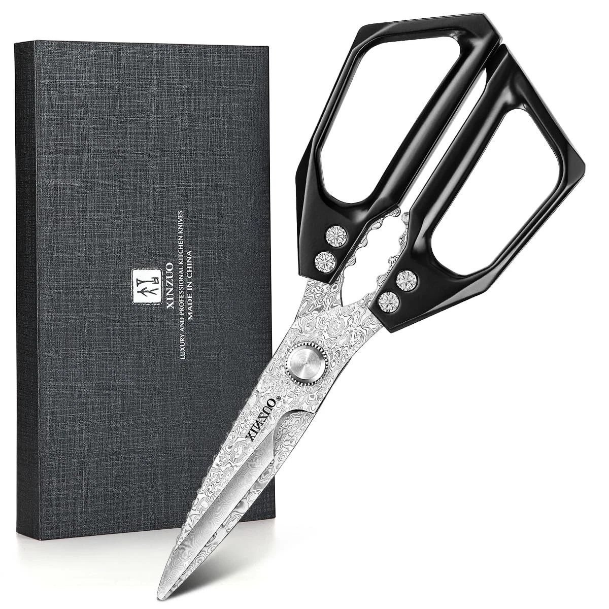 Multipurpose Heavy Duty Kitchen Shears, 110 Layers Damascus Steel, Sharp Scissor
Opens in a new wind