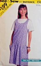 See & Sew Sewing Pattern 6168 Misses Pullover Jumper and Top Sizes 18-22 UNCUT