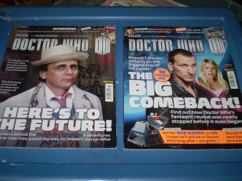 Dr. Who Magazine's 4 -, Matt Smith, Paul McGann, Colin Baker, Chris E on covers
