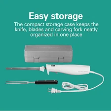 Electric Knife Set for Carving Meats, Poultry, Bread, Crafting Foam & More, R...