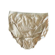 Vtg 90s Hanes Her Way Panties All Cotton Scallop Briefs Golden Yellow Size 9