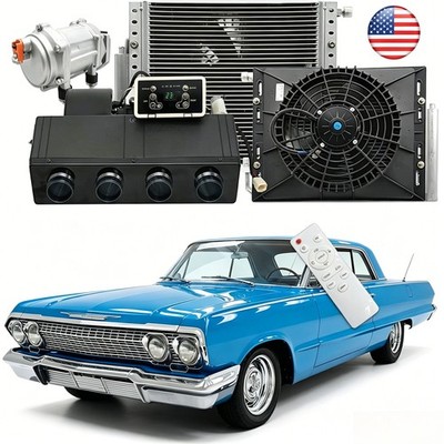 Treeligo 12V Remote Control Underdash Electric Air Conditioner Auto A/C Set
