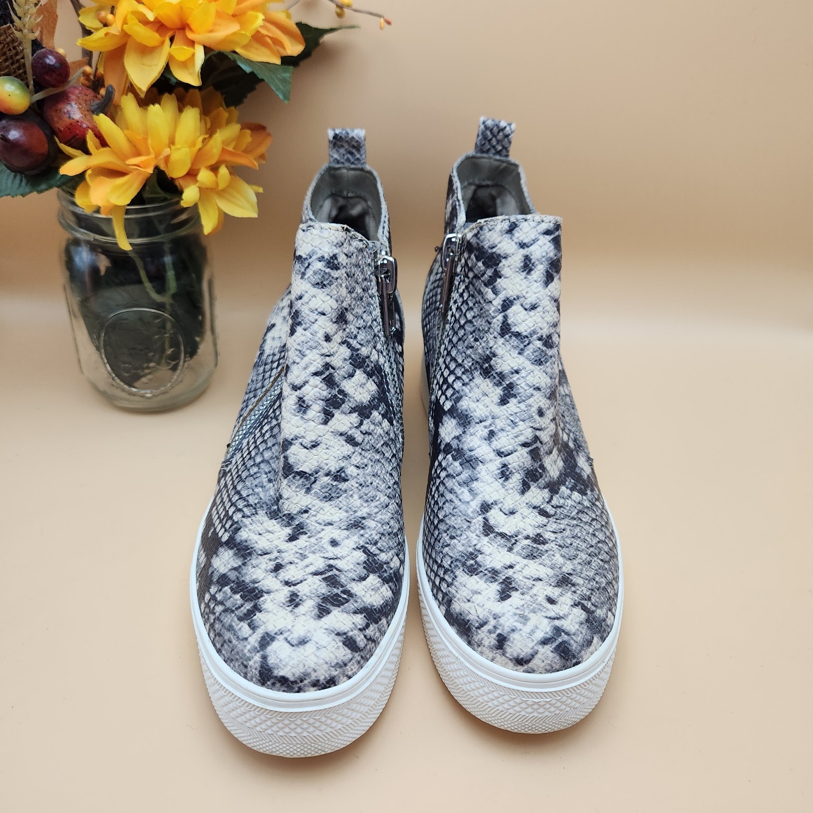 STEVE MADDEN snakeskin python print platform snea… - image 3