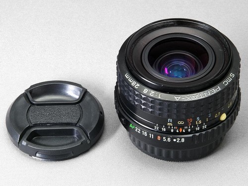 SMC PENTAX A 28mm f 2.8 prime lens rare A type in excellent condition