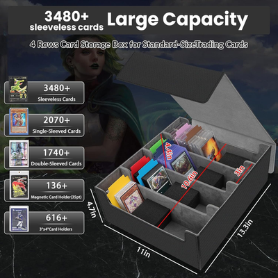 AOBOPLE 3400+ Trading Card Storage Box,Storage Box for Top Loaders