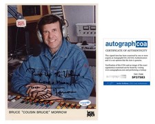 Bruce Morrow "Cousin Brucie" Disc Jockey AUTOGRAPH Signed 8x10 Photo ACOA