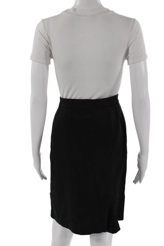 Falda lápiz recta negra hasta la rodilla Narciso Rodriguez para mujer talla 10 Foto 3 de 4
