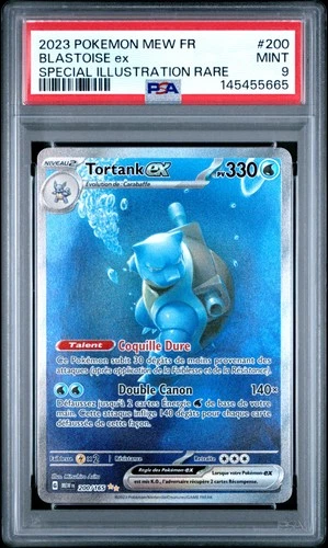 2023 POKEMON FRENCH MEW FR-151 SPECIAL ILLUSTRATION RARE #200 BLASTOISE EX PSA 9