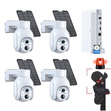 4MP Wireless Security Camera System 2K Solar Powered Wifi IP Cameras 10CH 500GB