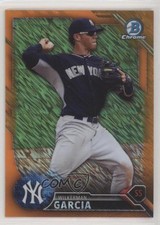 2016 Bowman Chrome Prospects Orange Shimmer Refractor Wilkerman Garcia 1s3
