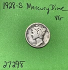 1928-S Mercury Dime 10c Vg Very Good 90% Silver See Pictures