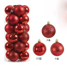 24 Pz 3/4/6 Cm Palline Di Natale