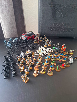 Großer Warhammer Konvolut: Necrons, Astra Mil., Chaos, Herr der Ringe, Koffer